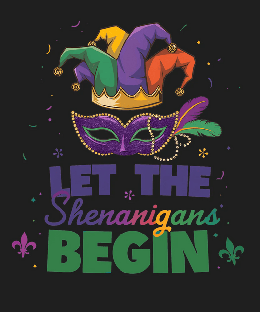 Mardi Gras Mask - DTF Ready to Press - Heat Press Transfer
