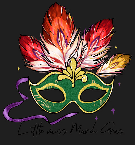 Mardi Gras Mask - DTF Ready to Press - Heat Press Transfer