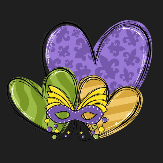 Mardi Gras Mask - DTF Ready to Press - Heat Press Transfer