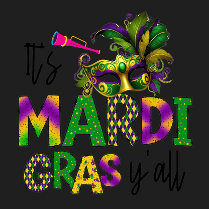 Mardi Gras Mask - DTF Ready to Press - Heat Press Transfer