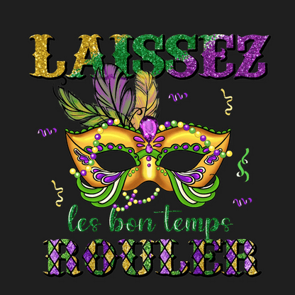 Mardi Gras Mask - DTF Ready to Press - Heat Press Transfer