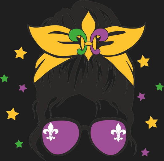 Mardi Gras Mask - DTF Ready to Press - Heat Press Transfer