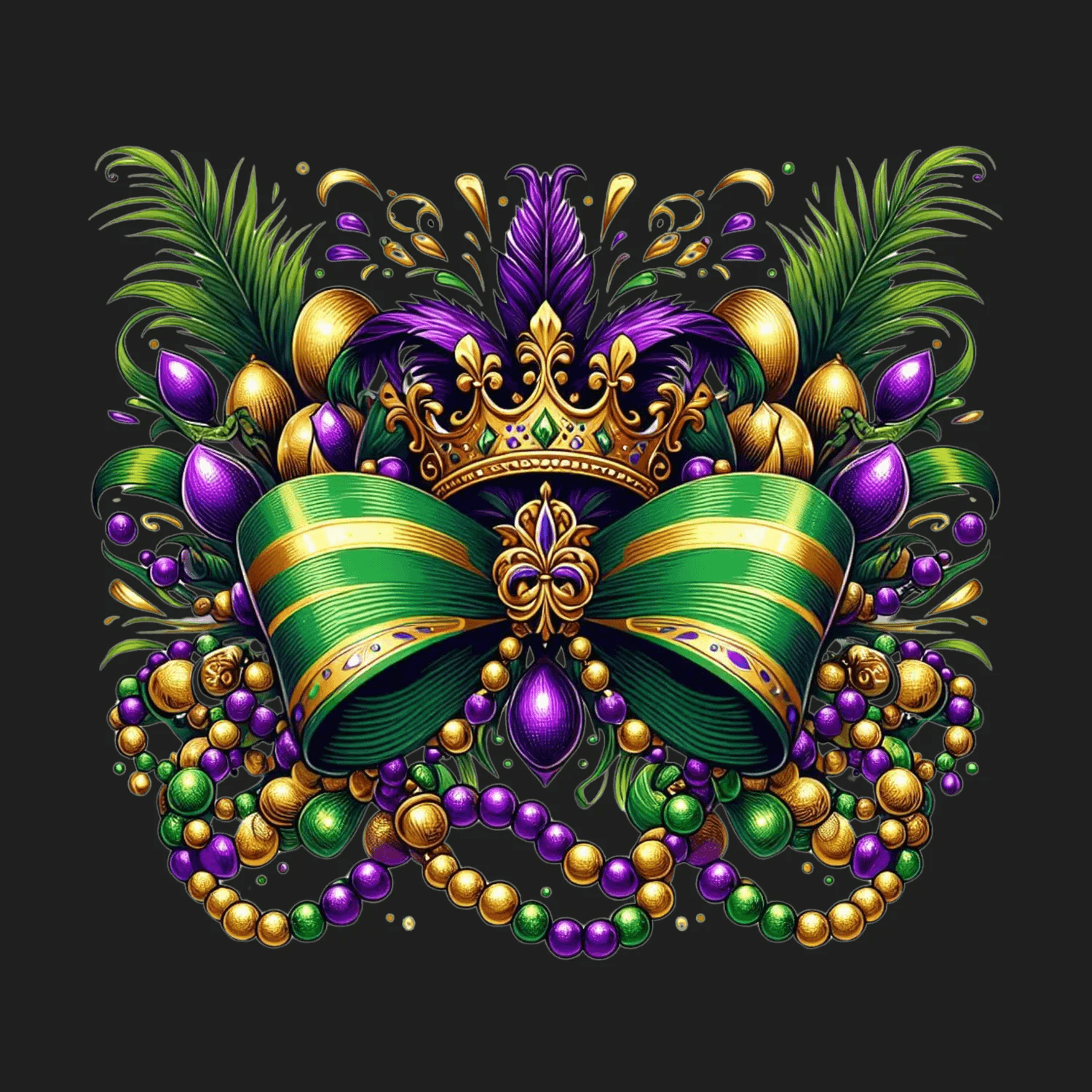 Mardi Gras Mask - DTF Ready to Press - Heat Press Transfer