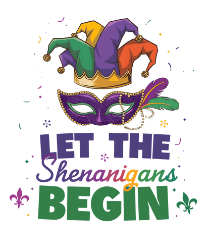 Mardi Gras Mask - DTF Ready to Press - Heat Press Transfer