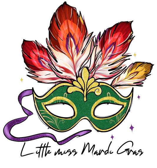 Mardi Gras Mask - DTF Ready to Press - Heat Press Transfer