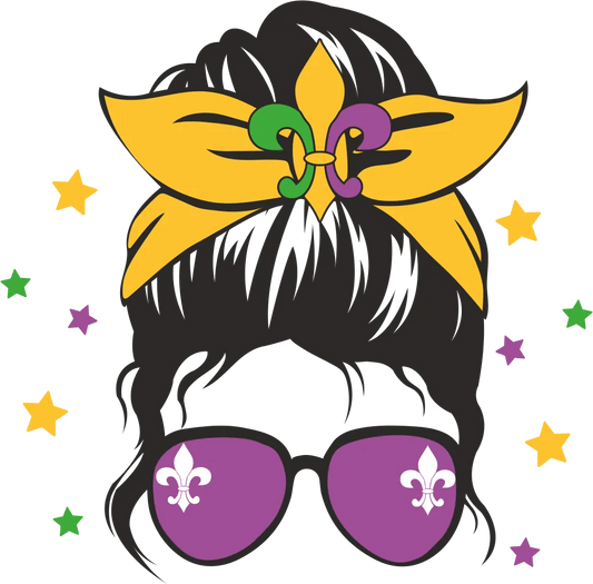 Mardi Gras Mask - DTF Ready to Press - Heat Press Transfer