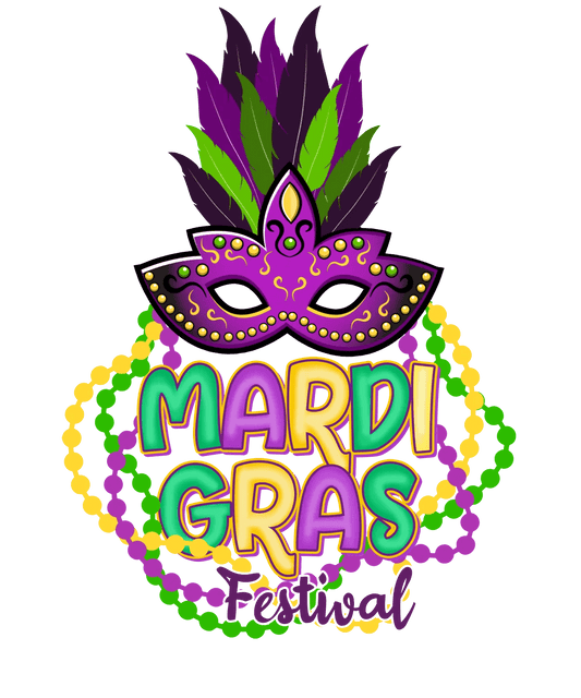 Mardi Gras Mask - DTF Ready to Press - Heat Press Transfer