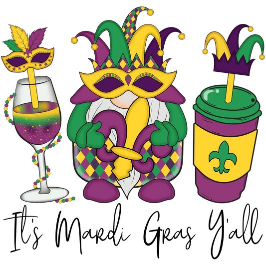 Mardi Gras Mask - DTF Ready to Press - Heat Press Transfer