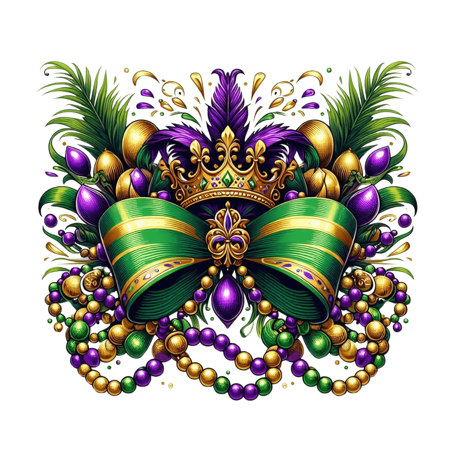 Mardi Gras Mask - DTF Ready to Press - Heat Press Transfer