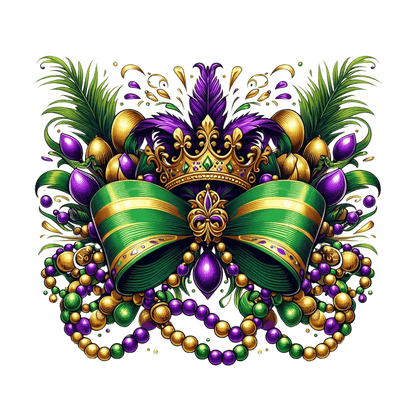 Mardi Gras Mask - DTF Ready to Press - Heat Press Transfer
