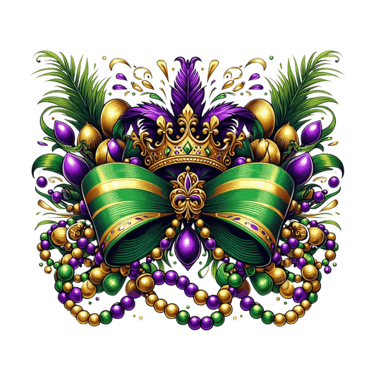 Mardi Gras Mask - DTF Ready to Press - Heat Press Transfer