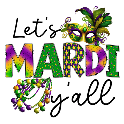 Mardi Gras Mask - DTF Ready to Press - Heat Press Transfer