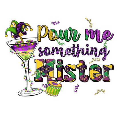 Mardi Gras Mister - DTF Ready to Press - Heat Press Transfer