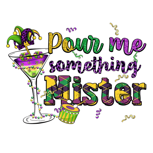Mardi Gras Mister - DTF Ready to Press - Heat Press Transfer