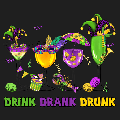 Mardi Gras Party - DTF Ready to Press - Heat Press Transfer