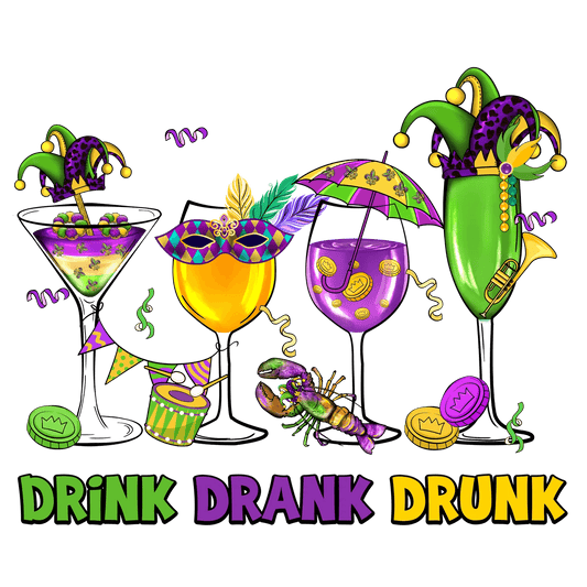 Mardi Gras Party - DTF Ready to Press - Heat Press Transfer
