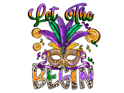 Mardi Gras Party - DTF Ready to Press - Heat Press Transfer