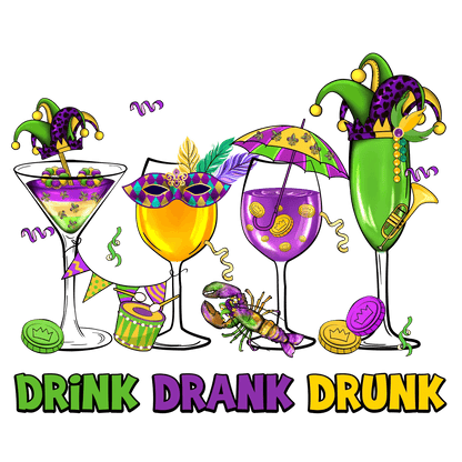 Mardi Gras Party - DTF Ready to Press - Heat Press Transfer