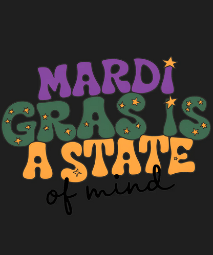 Mardi Gras State - DTF Ready to Press - Heat Press Transfer