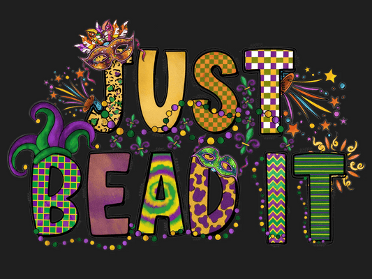 Mardi Gras Theme - DTF Ready to Press - Heat Press Transfer