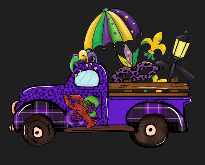 Mardi Gras Truck - DTF Ready to Press - Heat Press Transfer