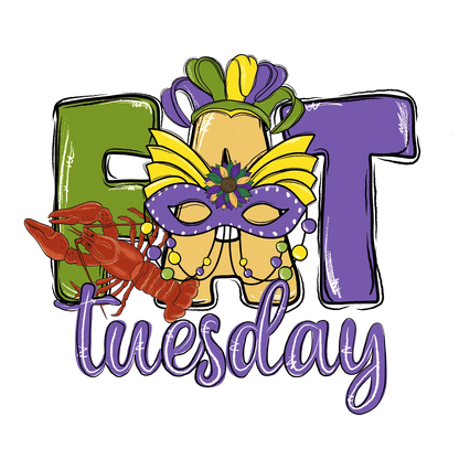 Mardi Gras Tuesday - DTF Ready to Press - Heat Press Transfer