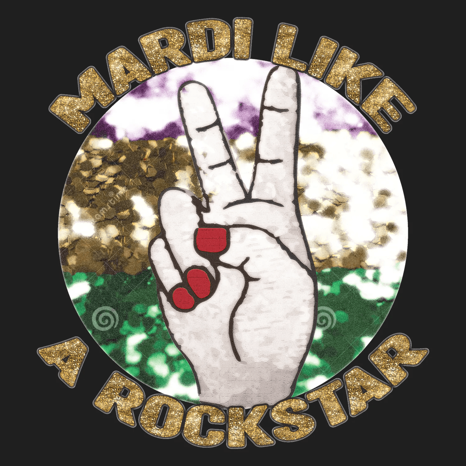 Mardi Like A Rockstar - DTF Ready to Press - Heat Press Transfer