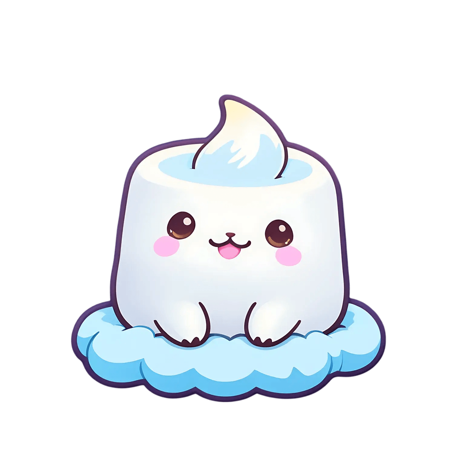 Marshmallow Cloud - UV DTF Sticker - Heat Press Transfer