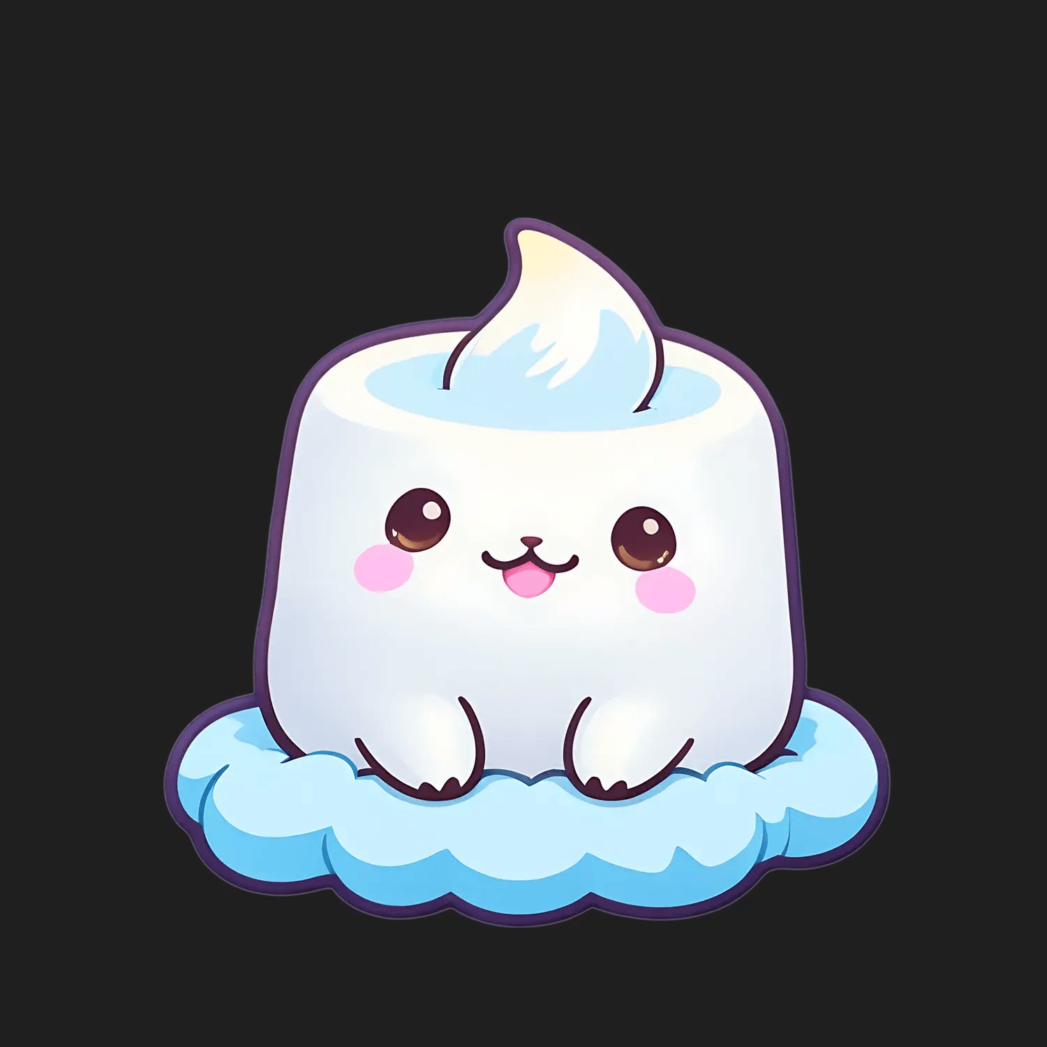 Marshmallow Cloud - UV DTF Sticker - Heat Press Transfer