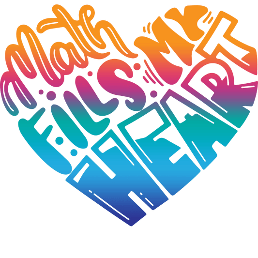Math Fills My Heart Valentine's Day Design - DTF Ready To Press - Heat Press Transfer