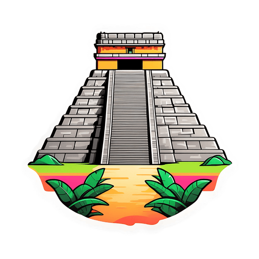 Mayan Pyramid - Sticker - Heat Press Transfer