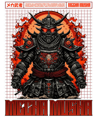 Mecha Musha - DTF Ready to Press - Heat Press Transfer