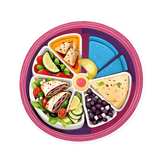 Mediterranean Diet Plate - Sticker - Heat Press Transfer