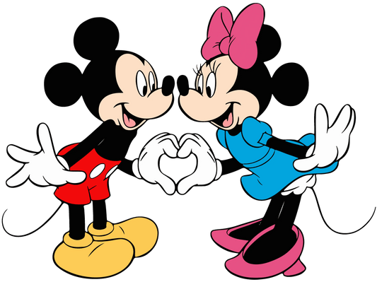 Mickey And Minnie Mouse Valentine's Day Design - DTF Ready To Press - Heat Press Transfer