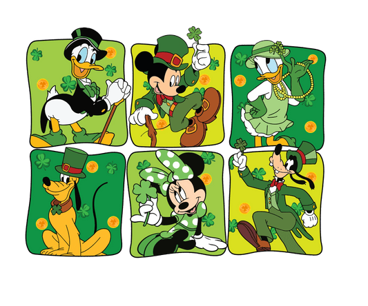 Mickey Mouse St Paddys Day Design - DTF Ready To Press - Heat Press Transfer