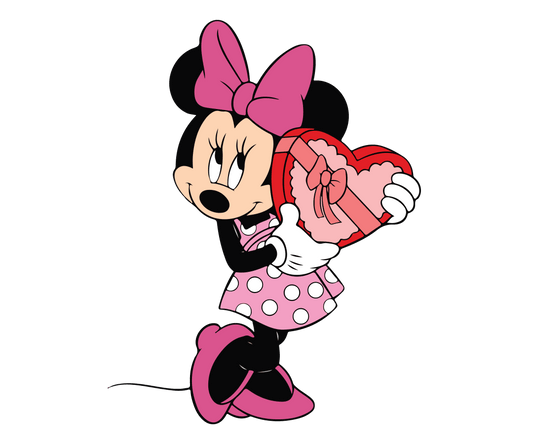 Minnie Mouse Valentine's Day Design - DTF Ready To Press - Heat Press Transfer