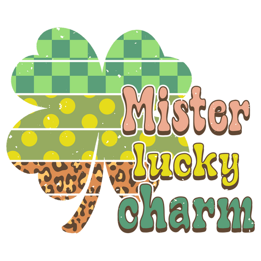 Mister Lucky Charm Saint Patrick's Day Design - DTF Ready To Press - Heat Press Transfer