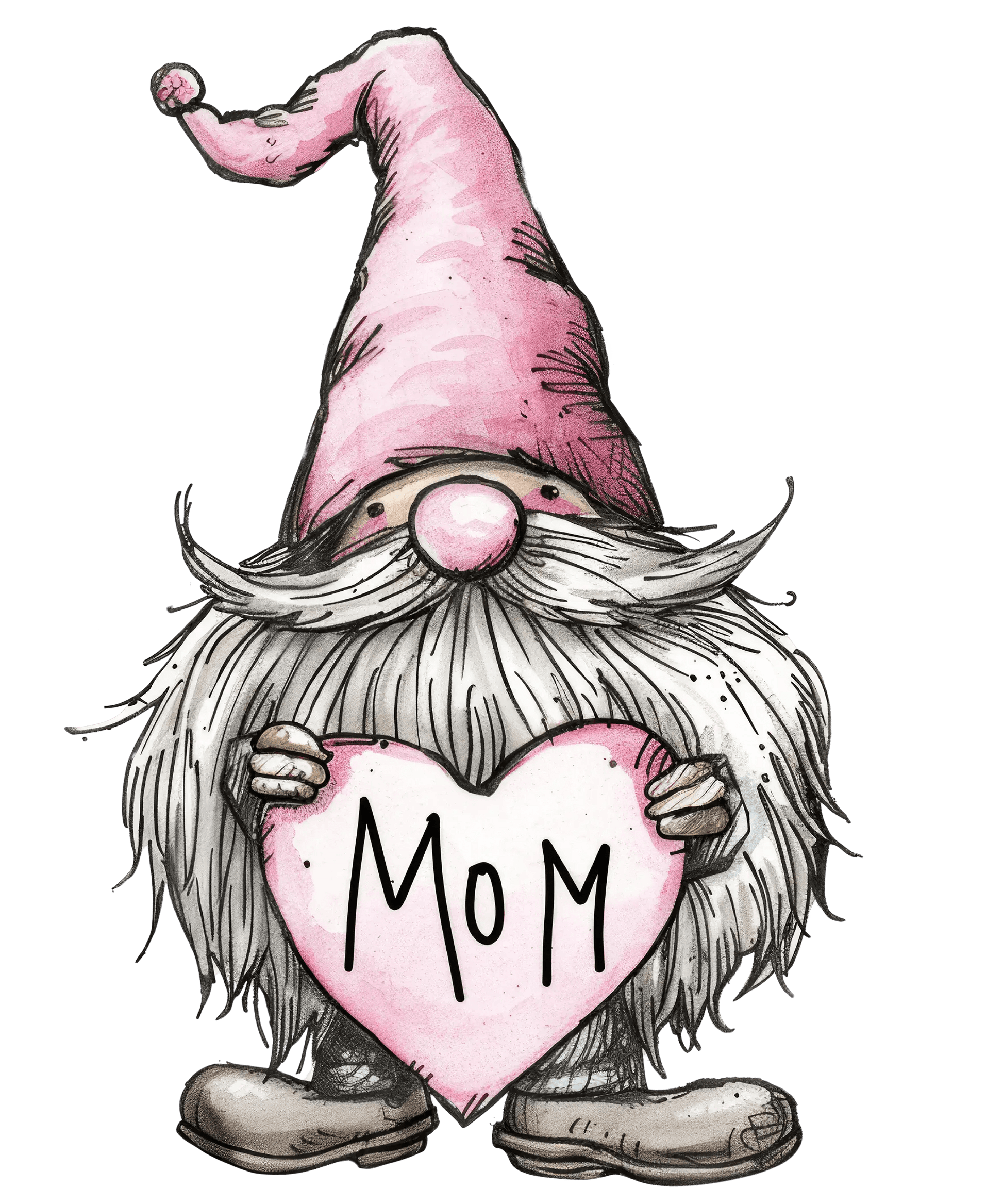Mom Gnome Design - DTF Ready To Press - Heat Press Transfer