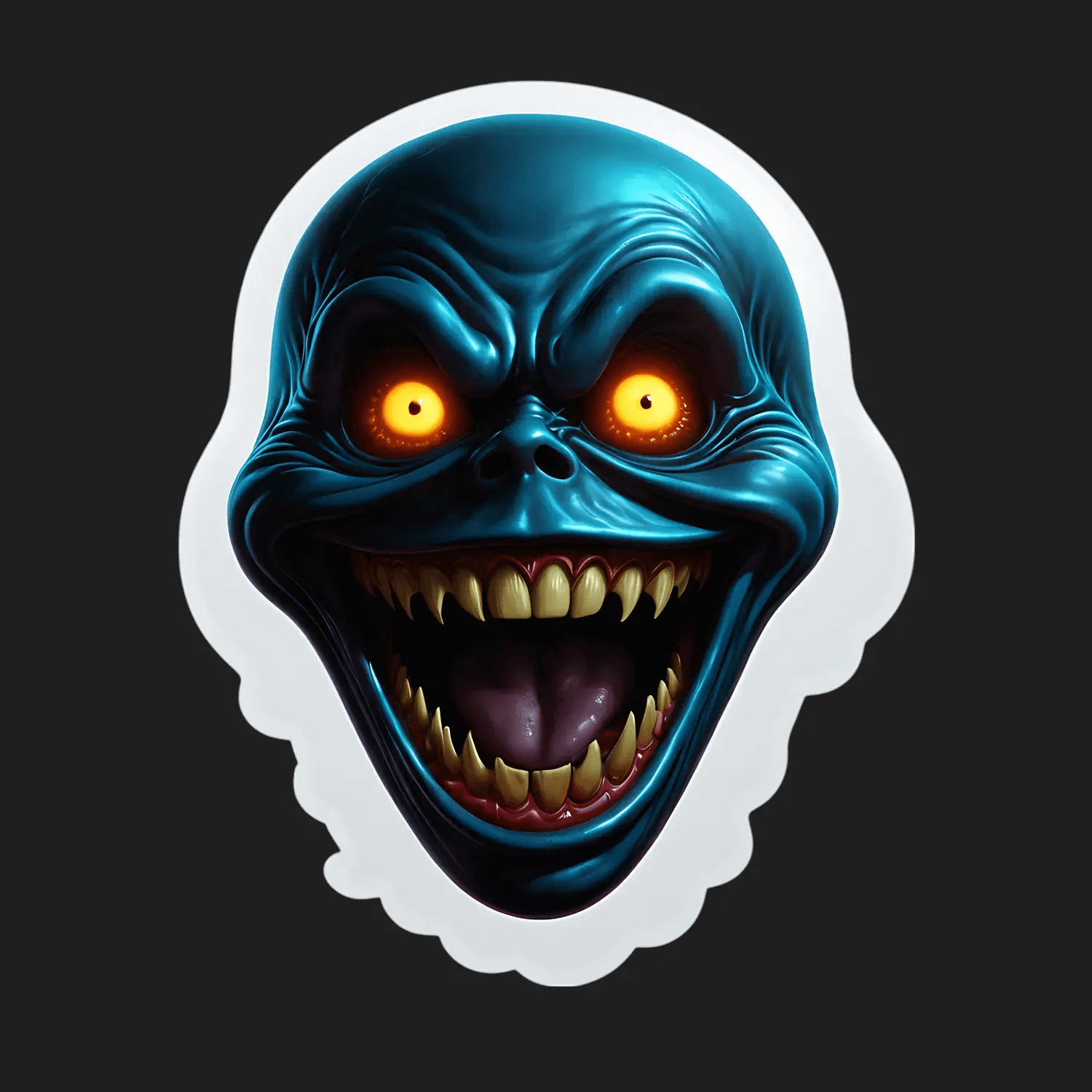 Monster Face Sticker - Vibrant UV DTF - Heat Press Transfer