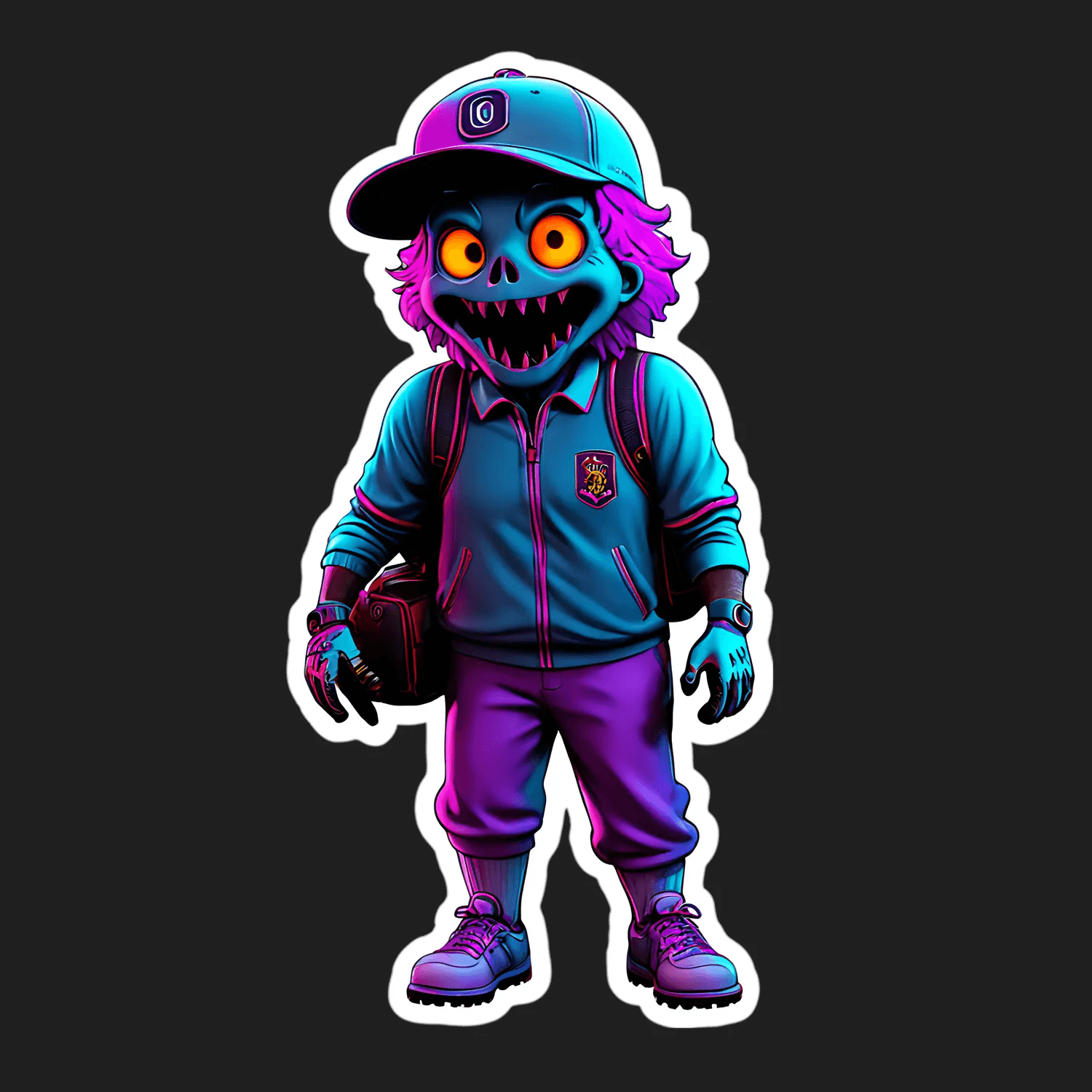 Monster Baseball - UV Sticker - Heat Press Transfer