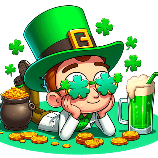 Morty Beer Drinking St Patty Day Design - DTF Ready To Press - Heat Press Transfer