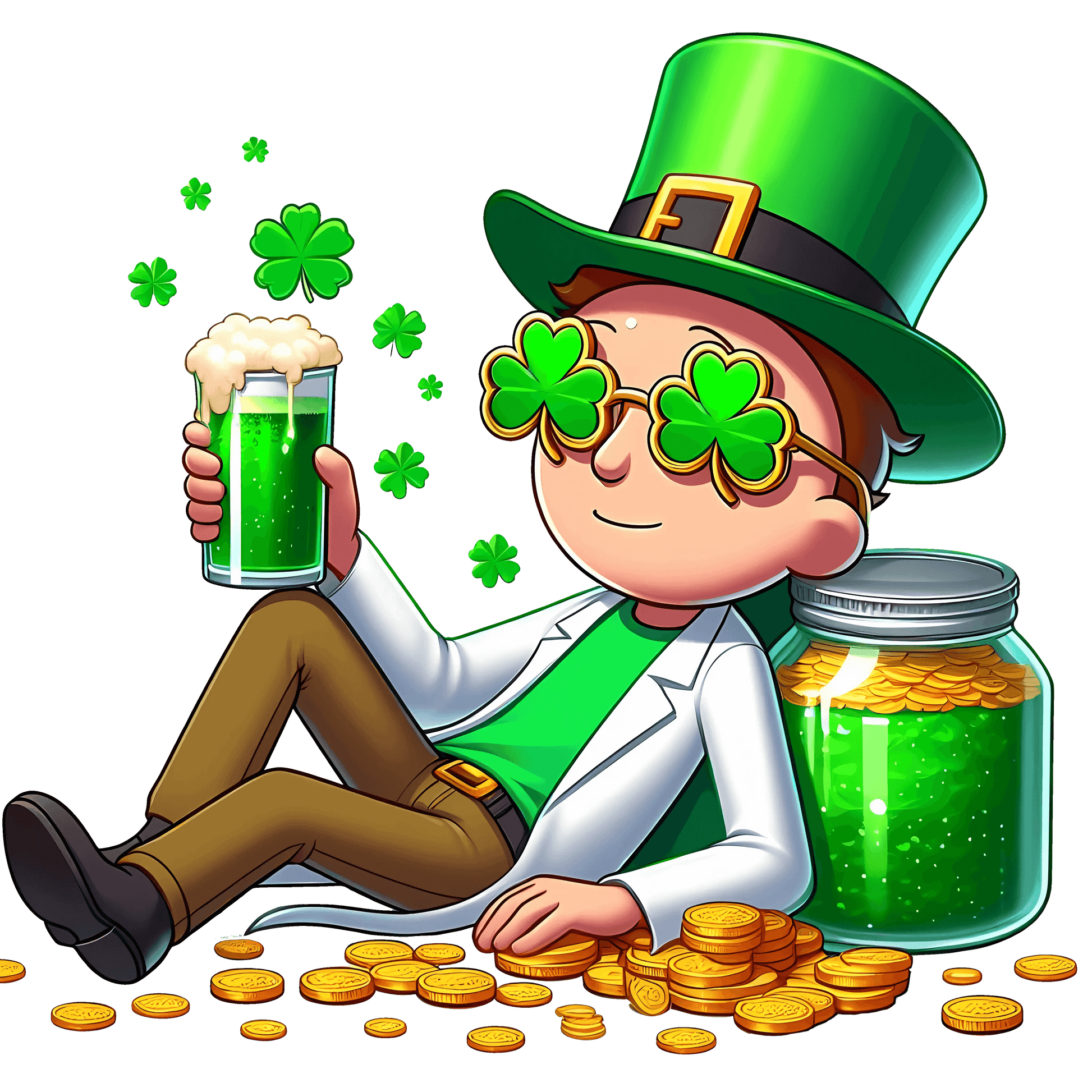 Morty Smith St Patrick's Day Design - DTF Ready To Press - Heat Press Transfer