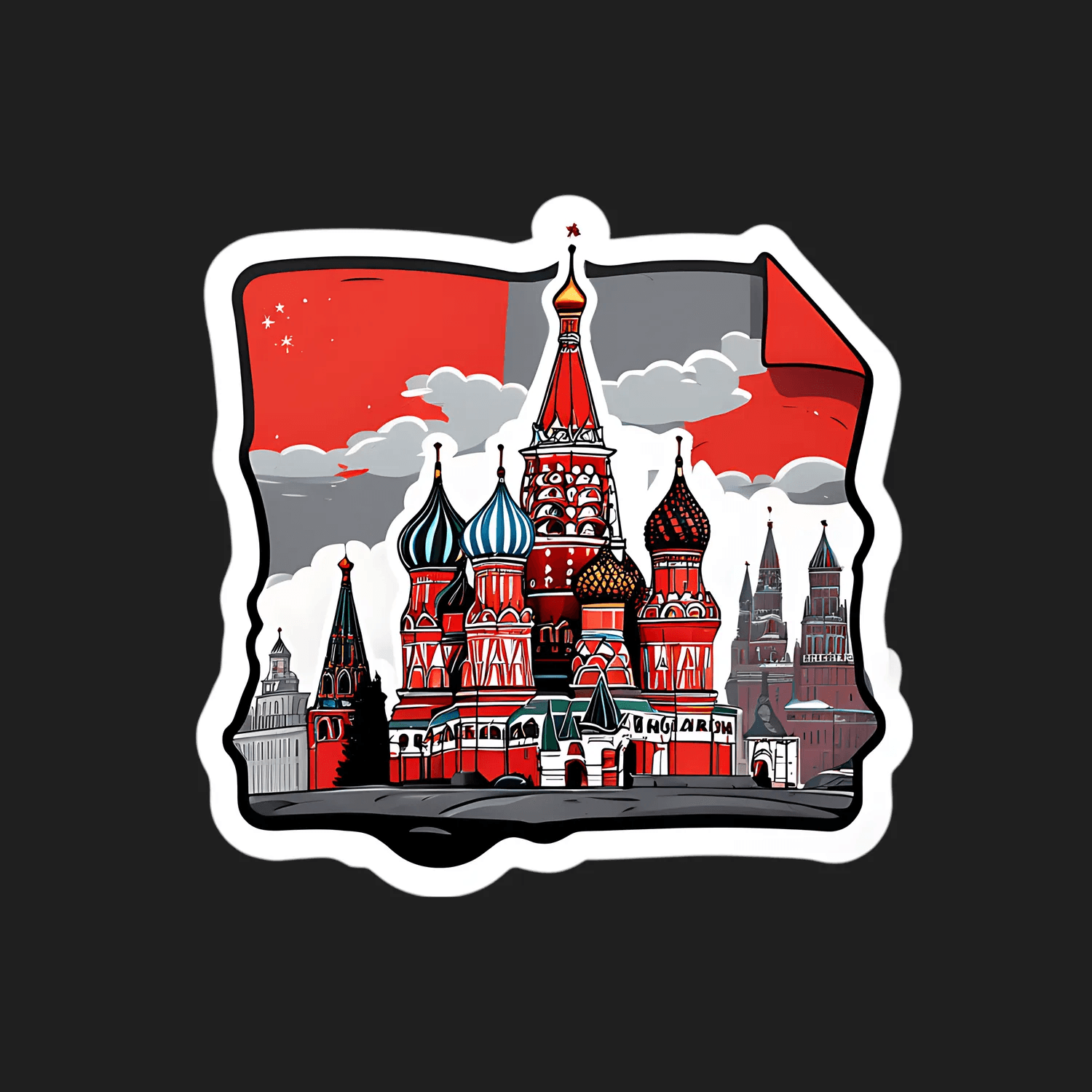 Moscow Landmark Sticker - Vibrant UV Art - Heat Press Transfer