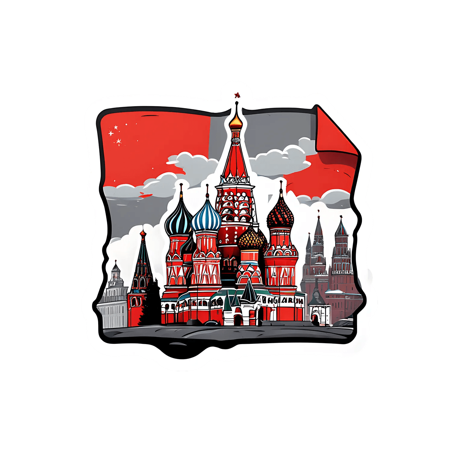 Moscow Landmark Sticker - Vibrant UV Art - Heat Press Transfer