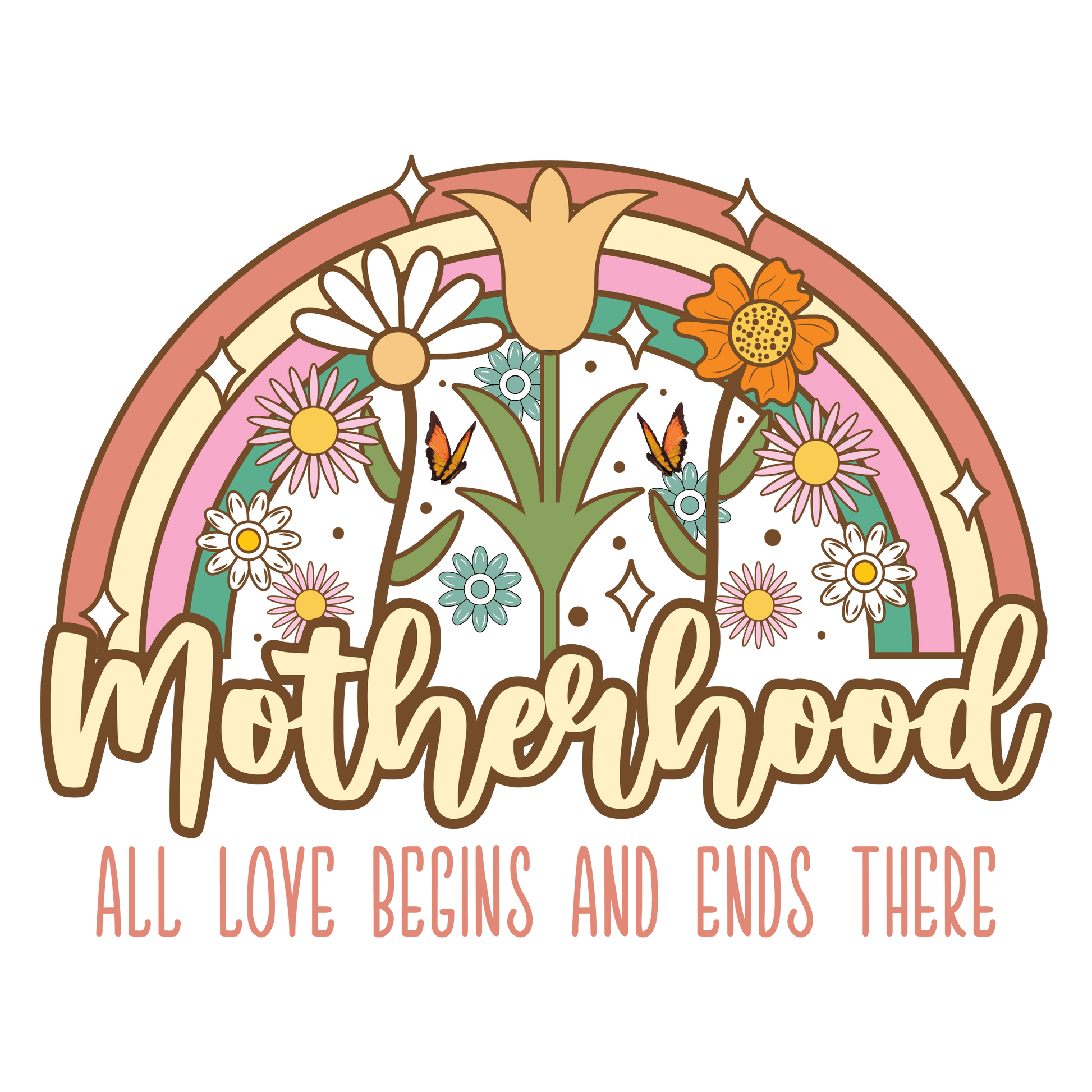 Motherhood Design - DTF Ready To Press - Heat Press Transfer