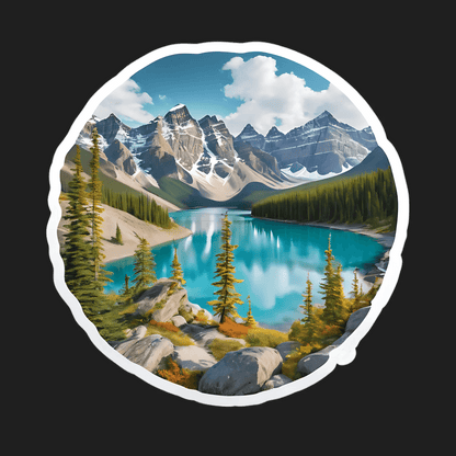 Mountain Lake Scenery - Sticker - Heat Press Transfer