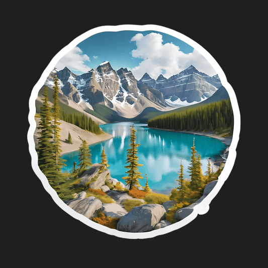Mountain Lake Scenery - Sticker - Heat Press Transfer