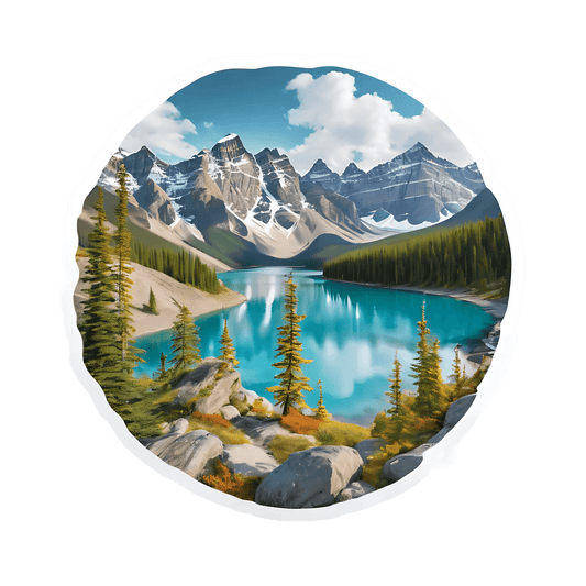 Mountain Lake Scenery - Sticker - Heat Press Transfer