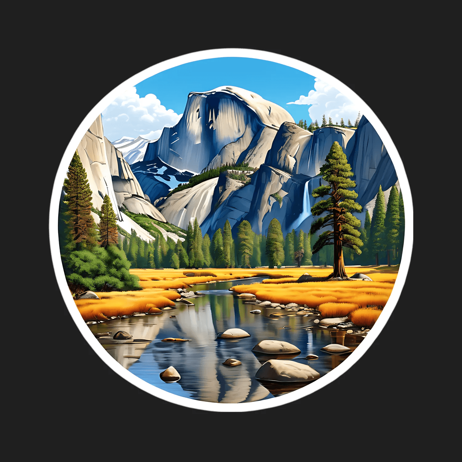 Mountain Landscape - UV DTF Sticker - Heat Press Transfer