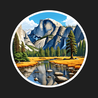 Mountain Landscape - UV DTF Sticker - Heat Press Transfer